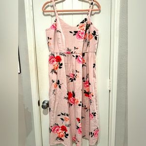 Pink floral dress